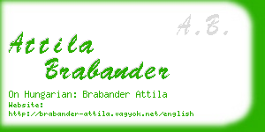 attila brabander business card